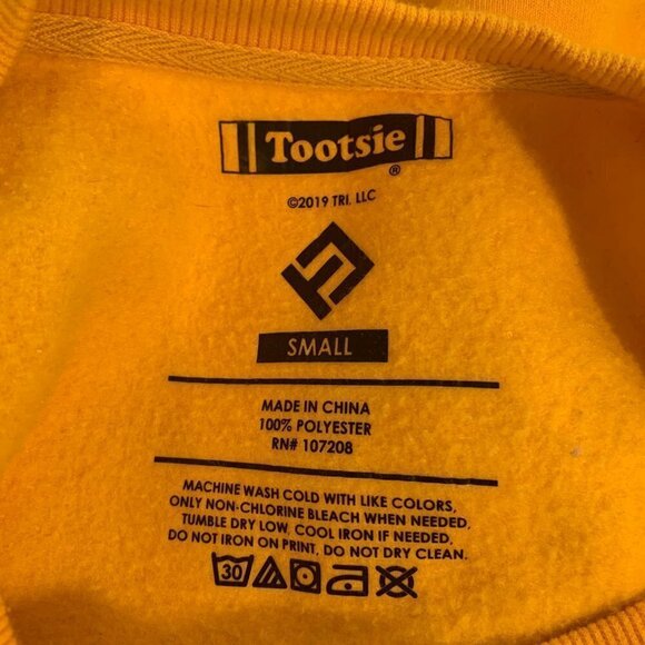 Classic Retro Candy DOTS Yellow Pom Pom Sweatshirt Pullover Sweater S HAS PILING - Picture 4 of 5